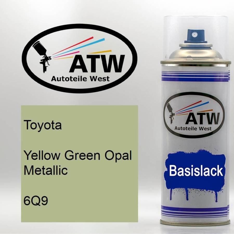 Toyota, Yellow Green Opal Metallic, 6Q9: 400ml Sprühdose, von ATW Autoteile West.